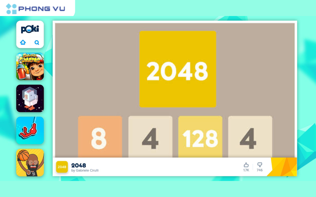 Tựa game 2048 đơn giản nhưng đòi hỏi sự tính toán và chiến lược